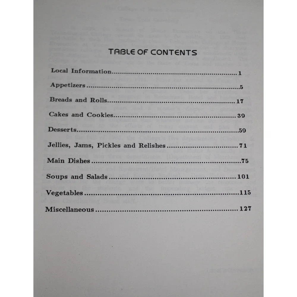 Vintage 1986 Etechette Tech Cookbook Texas Tech University Home Economics Phi U